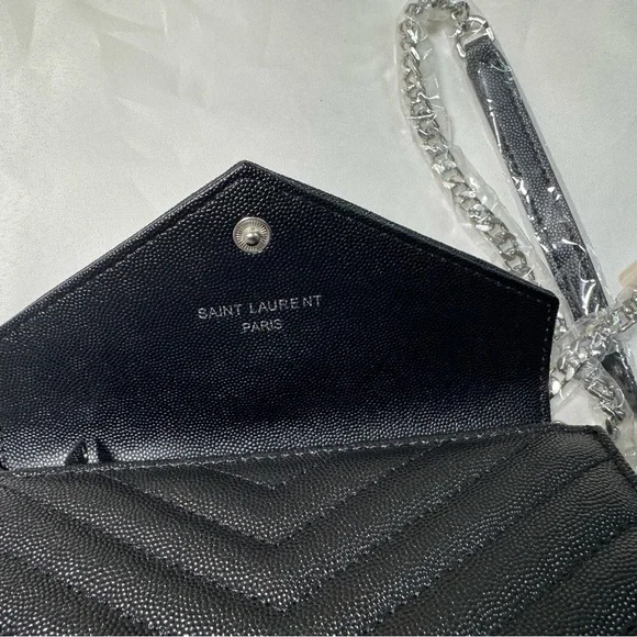 YSL Monogramme Quilted Leather Wallet on a Chain
